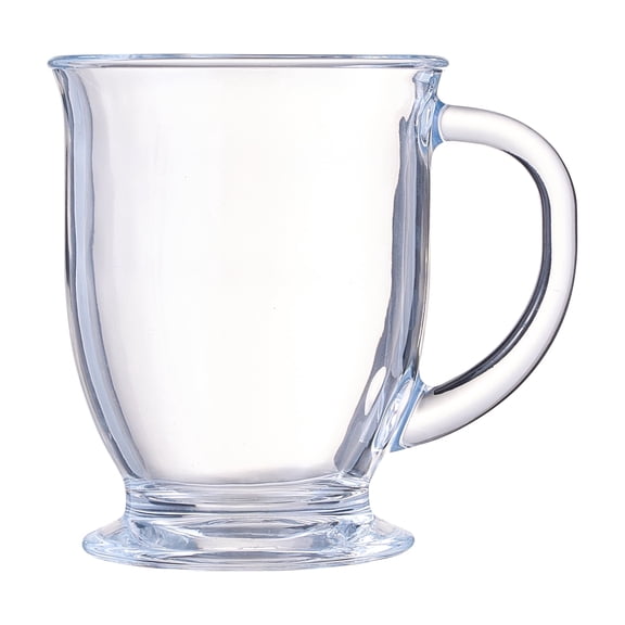 Mainstays 16oz Lizzy Clear Glass Drinware Mug