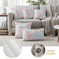 thumbnail image 3 of Red Blue Coral Coastal Outdoor Pillow Covers, Waterproof Decorative Throw Pillowcases Set of 2, Summer Beach Seaside Nautical Couch Cushion Cases with Zipper for Outside Patio Garden Sofa 18"x18", 3 of 9
