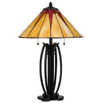 BO-3105TB-Cal Lighting-2 Light Table Lamp In Art Deco Style-25 Inches Tall and 17 Inches Wide