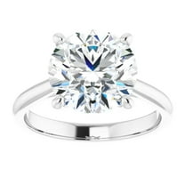 Round Lab Grown Diamond Engagement Ring 2 Carat 14k Gold