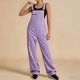 thumbnail image 3 of akafmk Womens Overalls Adjustable Strap Bib Overall Wide Leg Long Pant Cargo Jumpsuit with Multiple Pockets Casual Daily Outfit, Size S, 3 of 7