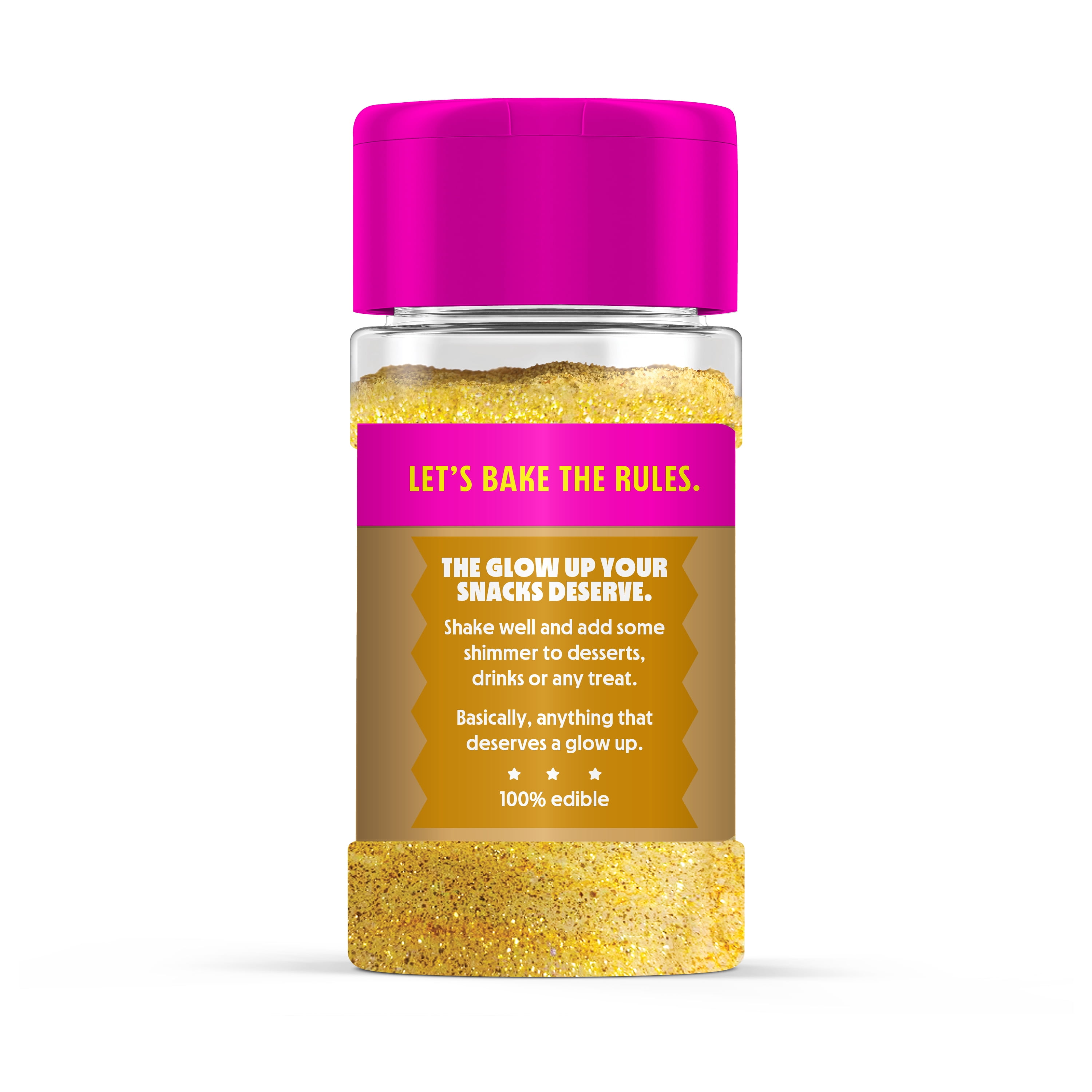 Piiper Edible Dust Gold Rush, Edible glitter dust, Shake to apply, for desserts, drinks & treats