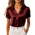 thumbnail image 2 of Blczomt Red Womens Tops Lightweight Summer Blouse Cute 2026 Ladies Blouses,M, 2 of 8