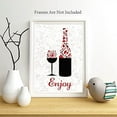 thumbnail image 6 of Kitchen Kitchenware Red Canvas Art Prints Posters Wall Art Decorations Enjoy Love Eat Drink Set of 4 for Kitchen Restaurant Cafe Bar House Decor Unframed, 6 of 7