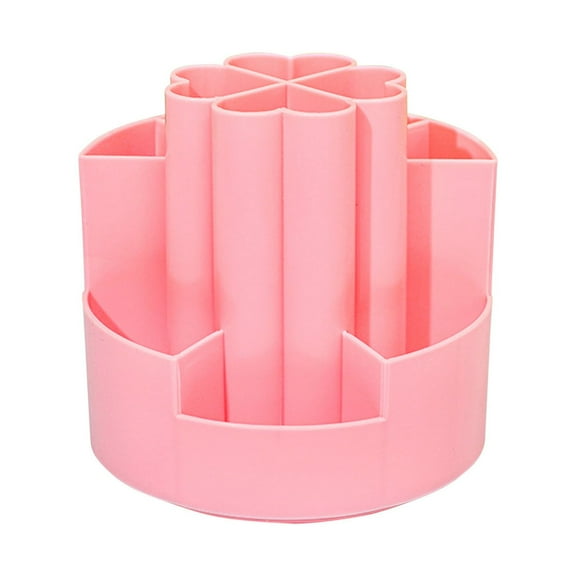 Yonrjhukm Four-leaf Rotary Pen Holder, Large Capacity Desktop Storage and Organizing Box, 360-Degree Rotating Base, Multi-Functional Office Supply Organizer, Ideal for Stationery Sorting