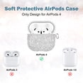 thumbnail image 4 of Llavero Newseego de lujo con diamantes de imitación brillantes para Airpods 4 Case, 4 of 7