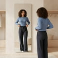 thumbnail image 6 of Spaco 64x21 Inch Frameless Full-Length Mirror, Black Tempered Glass, Distortion-Free, Heavy-Duty Frame, Wall-Mount/Free-Standing/Leaning, 6 of 7