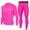 Hot Pink, variant on VEKDONE Clearance 2025 Workout Set Men's Compression Sports Fitness Long Sleeve Sports Quick-Drying Gym Ruining Base Layer, 2 Pieces Workout Sets for Men