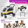 thumbnail image 2 of Extra Large Dog Stroller – Folds Flat, 160 Lbs Capacity Pet Stroller Wagon with 360° Rotating Front Wheels, Adjustable Handle, Ventilated Mesh & Storage Pocket, Easy Clean, 2 of 15
