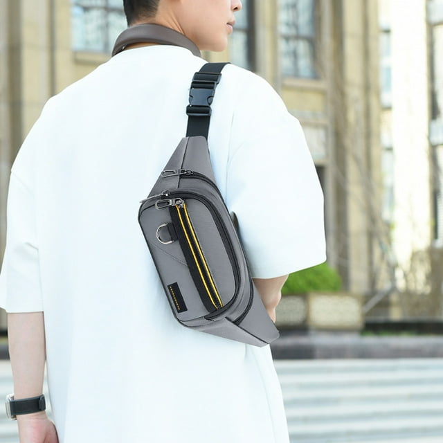 Ri Onera Para Hombre, Bandolera, Bolsa De Pecho, Tela Impermeable Correa Ajustable, Estilo Casual, Para Viajes Y Deportes, Soporte Para Tel Fono, Ri Onera Port Til, Equipo De Senderismo