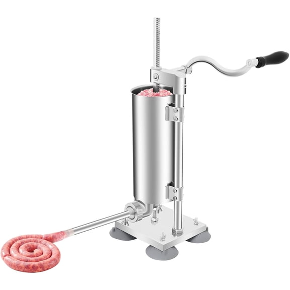 Manual Sausage Stuffer,6Lbs Vertical Stainless Steel Sausage Make Machine,Sausage Maker Meat Stuffing Tools for Restaurants,Snack Bars,Canteens,Home