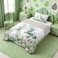 thumbnail image 2 of Manfei Watercolor Letter A Eucalyptus Flower Twin Comforter Sets for Kids Boys and Girls, Botanical Print Bedding Set, Gray Reversible 2 Pieces, 1 Comforter and 1 Pillowcase, 2 of 6