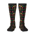 thumbnail image 1 of Fotbe Mexican Flower 2 Calcetas Divertidas Estampadas para Hombre y Mujer, Calcetas de Algodón hasta la Rodilla para Caminar, Correr, Enfermería y Embarazo, 1 of 6