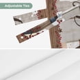 thumbnail image 6 of Farmhouse Tie Up Valance Curtains for Windows, Kitchen Curtains Window Shades, Retro Country Star Berry Vintage Wood Grain Light Filtering Roman Curtain Valances for Bedroom/Bathroom/Cafe 54"x18", 6 of 9