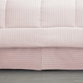 thumbnail image 2 of Dobby Stripe 8 Piece Bed in a Bag Bedding Set Includes Bed Sheets and Bed Skirt, King - Pale Pink, 2 of 5