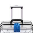 thumbnail image 5 of Pofeuu A Blue Glitter Print Luggage Tags, Privacy Cover ID Label with Stainless Steel Loop and Address Card for Travel Bag Suitcase-1, 5 of 5