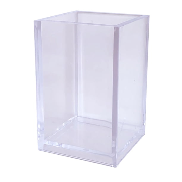 Organizador de Pincel de MaquillaJe Acrílico, Soporte de Pluma Acrílico simple Y Moderno Transparente Para Oficina