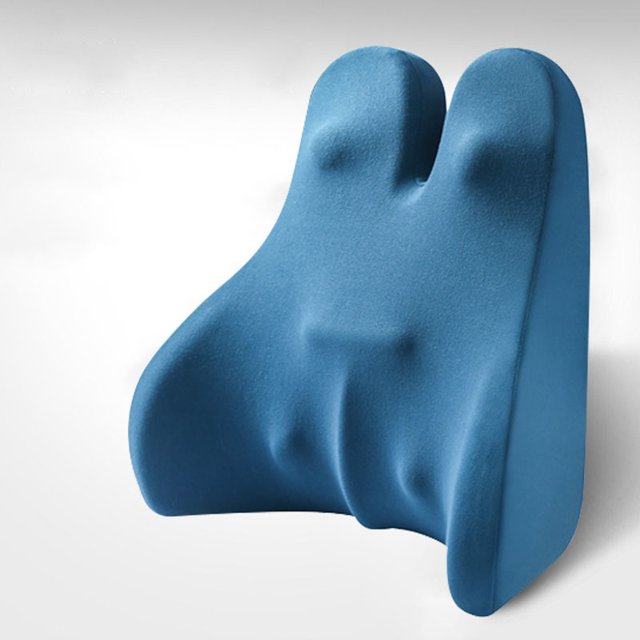 DFC Back Support Pillow For Chair Lumbar Support Pillow For Car Gaming Chair Memory Foam Back Cushion With Removable Pillowcase Ergonomic For Improve Sitting Posture