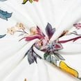 thumbnail image 5 of Watercolor Floral Throw Blanket Plant Flower Blanket Butterfly Dragonfly Throw Blanket Soft Flannel Fleece Blanket Cozy Fuzzy Plush Throw Blanket for Bed Sofa Travel 60” x 80”, 5 of 6