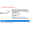 thumbnail image 2 of Brake Fluid Level Sensor Connector - Compatible with 1999 - 2013 Chevy Silverado 1500 2000 2001 2002 2003 2004 2005 2006 2007 2008 2009 2010 2011 2012, 2 of 2