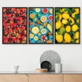 thumbnail image 2 of wall26 Framed Canvas Print Wall Art Set Berry, Orange &amp; Lemon Display Food Fruit Photography Realism Chic Closeup Colorful Multicolor Ultra for Living Room, Bedroom, Office - 24"x36"x3, 2 of 5