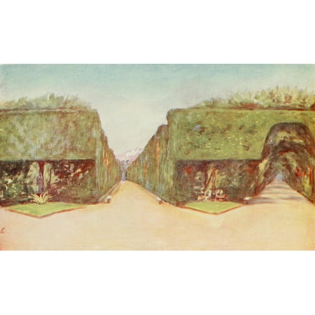 Naples 1904 Park of Palace of Capodimonte Canvas Art - Augustine Fitzgerald (18 x 24)
