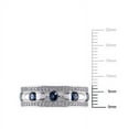 thumbnail image 2 of Everly Men's Sapphire and Diamond 10k White Gold Ring, 2 of 5