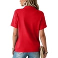 thumbnail image 3 of Polo Shirts for Women Golf Button Collared Summer Short Sleeve Tops Lightweight Work Polo Shirt Womens Blouses, 3 of 7