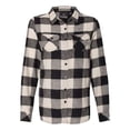 thumbnail image 1 of Burnside Ladies' Plaid Boyfriend Flannel Shirt 3XL CRUDO/NEGRO Burnside 5210, 1 of 1