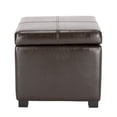 thumbnail image 1 of Safavieh Elizabeth Pouf de Rangement en Bois de Hêtre en Marron, 1 of 5
