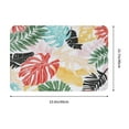 thumbnail image 3 of Leaf Bath Mat Colorful Bathroom Rugs Tropical Bath Rugs Super Soft Palm Leaves Bath Rugs Non-Slip Rugs 16"x24", 3 of 8