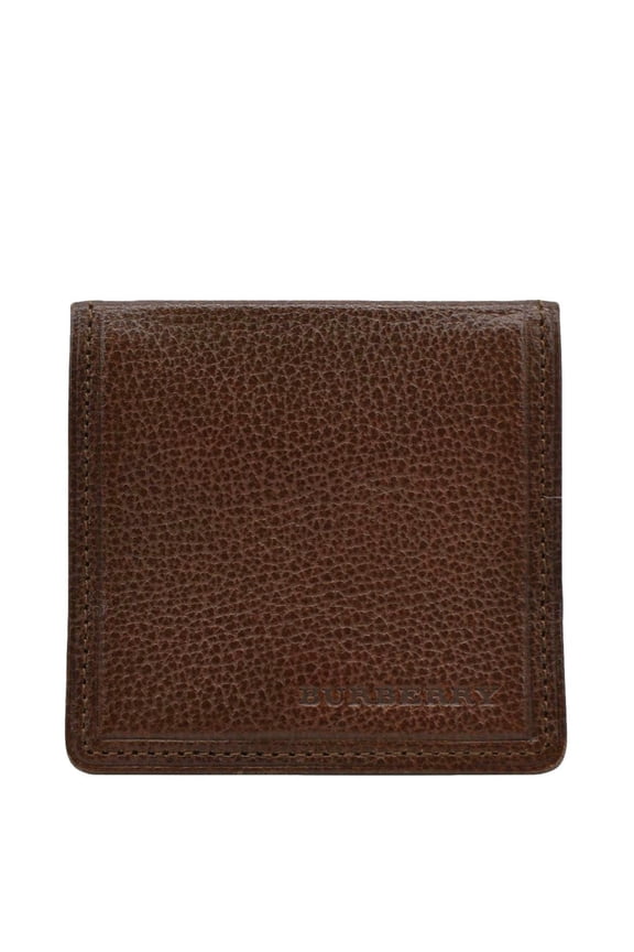 Pre-Owned BURBERRY Caviar Leather Coin Purse Brown