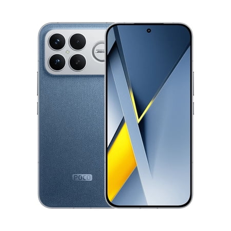 XIAOMI Poco F8 Ultra 5G Ai (Compatible with Tmobile Mint Tello & Global) (512GB + 16GB) Ai 2K 6.9" Bose Sound 50MP Gamers Phone NFC Dual sim Unlocked Model 2510DPC44G (Blue Denim)