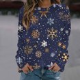 thumbnail image 2 of LbsKUS Reduced,Christmas T Shirts for Women Cute Christmas Tree Santa Claus Graphic Tops Long Sleeve Fashion Shirt Xmas Holiday Party Pullover Blouse(Purple,XL), 2 of 4