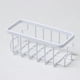 thumbnail image 5 of Soporte de esponja Caddy de fregadero de acero inoxidable para cepillo de plato de depuración de esponja (blanco), 5 of 6