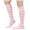 Pink, variant on Boot Socks for Women Knee High Ladies' Christmas Knit Striped Knee High Calf Socks Soft Comfort Winter Warm Indoor Home Socks Warm Socks for Women Black One Size1 Pairs