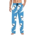 thumbnail image 5 of Sharks Cartoon Men's Pajama Pants Cotton Long Sleepwear Lounge Pants 2XL, 5 of 7