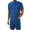 Blue, variant on Miqool Mens Big & Tall Short Sets 2 Piece Outfits Summer Tracksuits Casual Short Sleeve T-Shirt and Shorts Set with Pockets