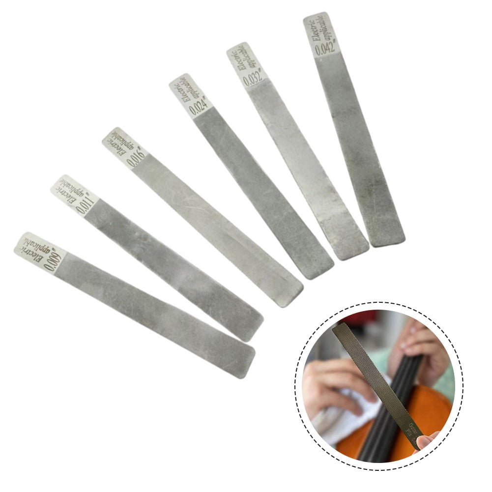 6Pcs Guitar Nut Nut Files Fret Crowning Slot Comfortable Luthier Repair Tool Kit