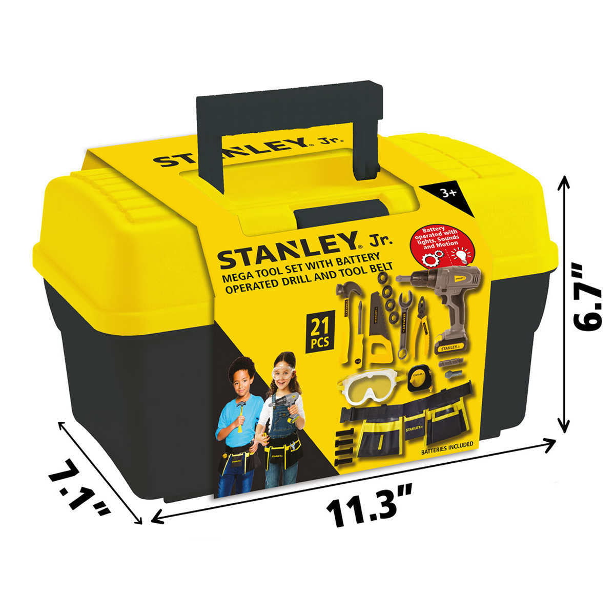 Stanley Jr 6 Piece Tool Set with Recycling Truck and Plane Kit