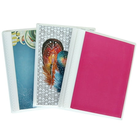 4 x 6 Photo Albums Pack of 3, Each Mini Photo Album Holds Up to 48 4x6 Photos. Flexible, Removable Covers Come in Random, Assorted Patterns and