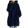 thumbnail image 3 of Youmylove Jacket Women Hoodie plus Size Jackets for Women 3x Women Sweatshirt Fashion Loose Solid Color Streetwear Pocket Zipper Drawstring Long Sleeved Hoodie Sweater Coat Hooded Jacket for Women, 3 of 8
