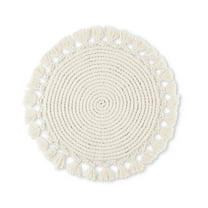 Better Homes & Garden Lauren Fabric Placemat, Natural, 16" Round, 1 Piece
