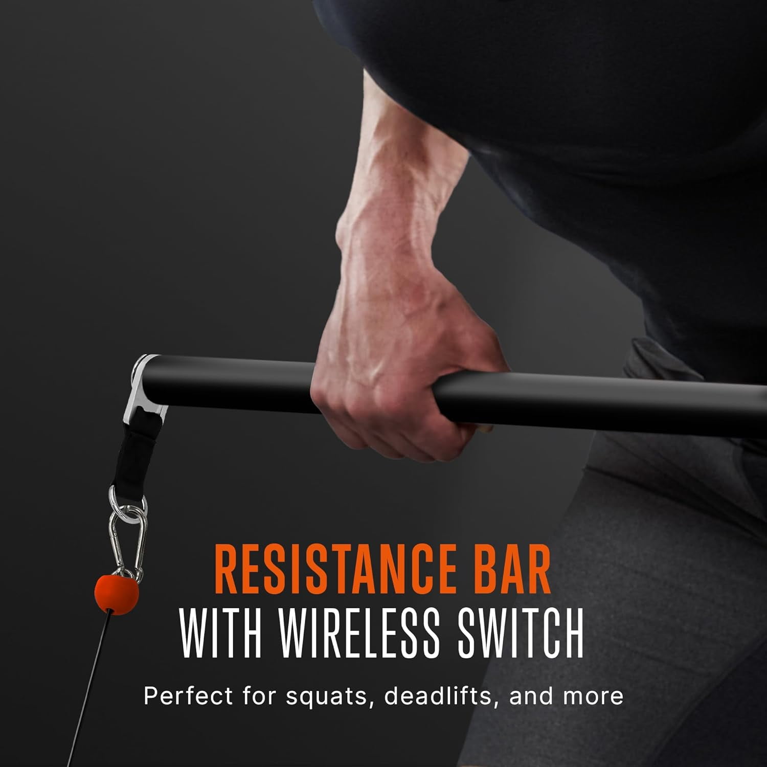 SQUATZ Apollo Board Mini Smart Cable Machine – 150lb Resistance Functional Trainer, Digital Home Gym with Free App & Accessories, Orange
