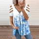 thumbnail image 2 of Top con cremallera y cuello en V de manga corta con hombros descubiertos para mujer con blusa recortada Pompotops  hkajfhjk466093, 2 of 4