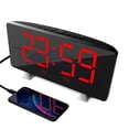 thumbnail image 3 of Reloj Despertador Digital Curvo Regulable Pantalla Led Reloj Digital Para Niños Mayores Ultra Claro Número Grande Brillo Snooze 12/24H Reloj Despertador Para Dormitorio Oficina Minnieouse HA024213-04, 3 of 5