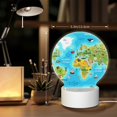 thumbnail image 6 of Pofeuu World Map With Animals Landmarks Print LED Christmas Night Light Lamp Base Gift DIY 3D Clear Acrylic Blank Engrave Sheets for Room Cafe Bar Birthday Party Decoration, 6 of 9