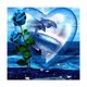 thumbnail image 1 of 5D resina diamante pintura azul corazón animal patrón completo redondo taladro rhinestone FLhrweasw Nuevo, 1 of 9