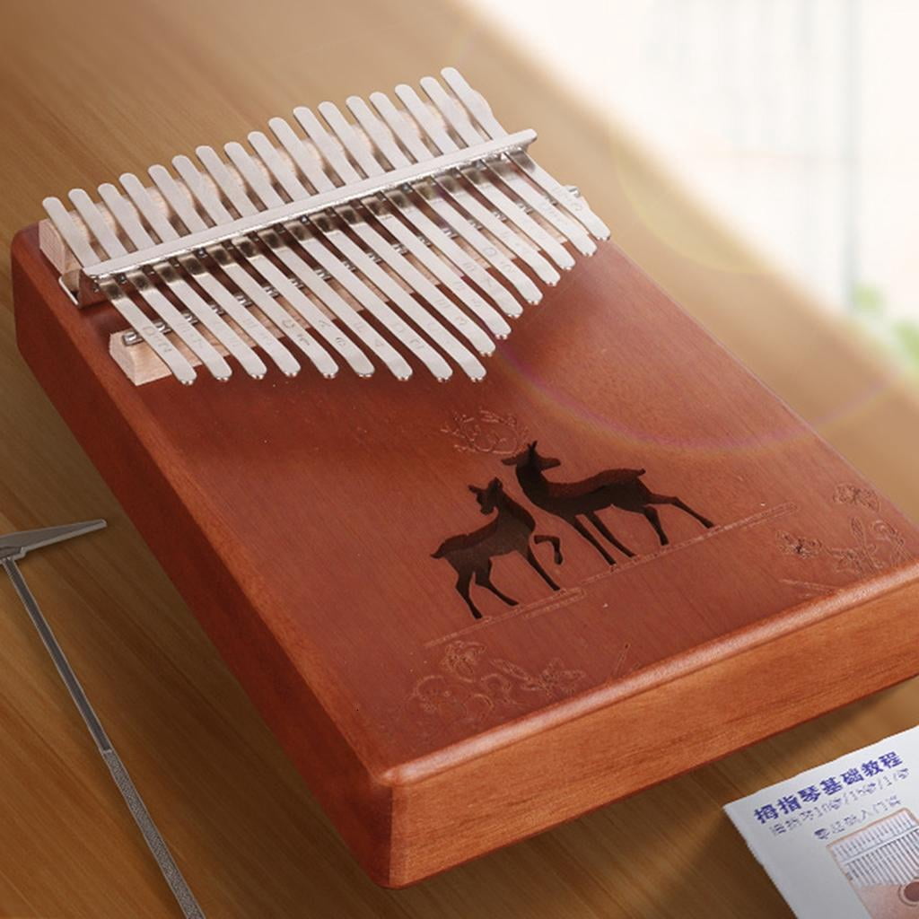 Yihuala 17 Finger Piano Thumb Instrument for Adults Beginners Birthday Musical 17 Keys Kalimba Wood Thumb Piano