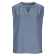 thumbnail image 3 of Aoiroe Womens Cotton Gauze Loungewear Sets,Tracksuits Matching Outfit Button Down Shirt and Wide Leg Pants Outfits Summer Vacation Outfits Jogging Sets Workout Sets Blue L, 3 of 8